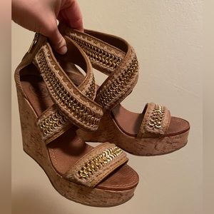 Tory Burch cork wedge sandals